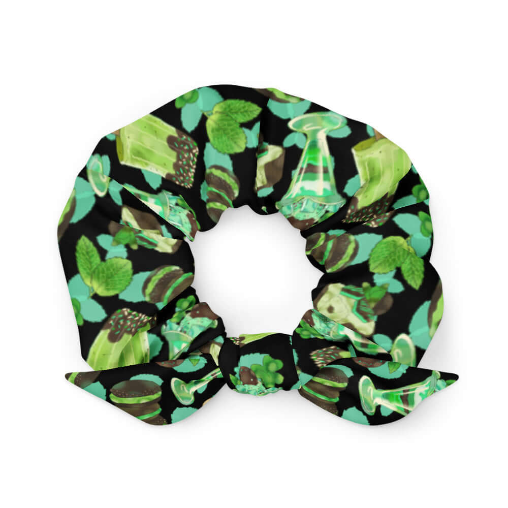 Brighten your look with the Choco Mint Scrunchie, a stylish accessory featuring a fun, colorful design.