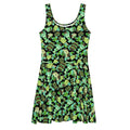 Choco Mint Skater Dress features vibrant mint shades and a flared skirt, perfect for a refreshing, stylish look.