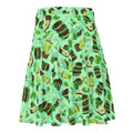 Choco Mint Skater Skirt featuring a vibrant mint and green pattern, perfect for adding a sweet touch to any outfit.