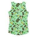 Choco Mint Tank Top features a fun mint pattern, perfect for summer and a stylish addition to any wardrobe.