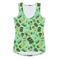Choco Mint Tank Top features a fun mint pattern, perfect for summer with a body-hugging fit. Refresh your wardrobe!