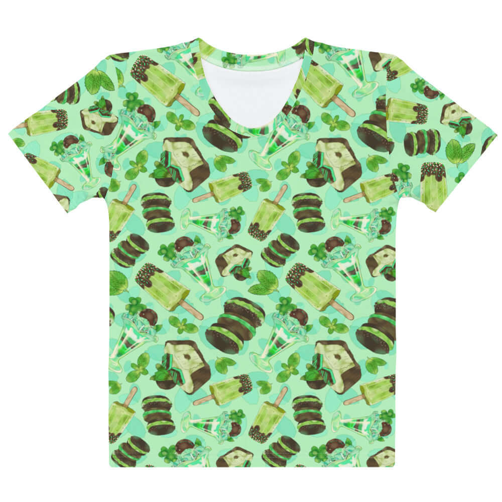 Choco Mint T-shirt featuring a vibrant design, perfect for summer outings or lounging comfortably at home.