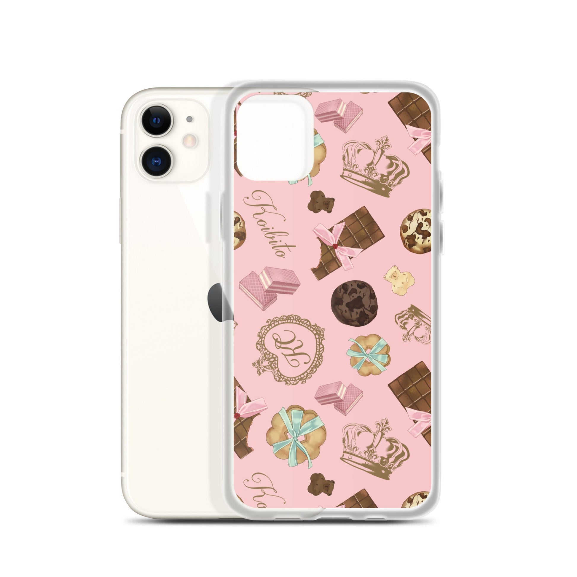 Royal Cookie iPhone® Clear Case features a stylish design with a solid back, offering protection and easy access to ports.