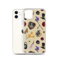 Gothic Tea Time iPhone® Clear Case featuring whimsical designs, offering stylish protection for your device.