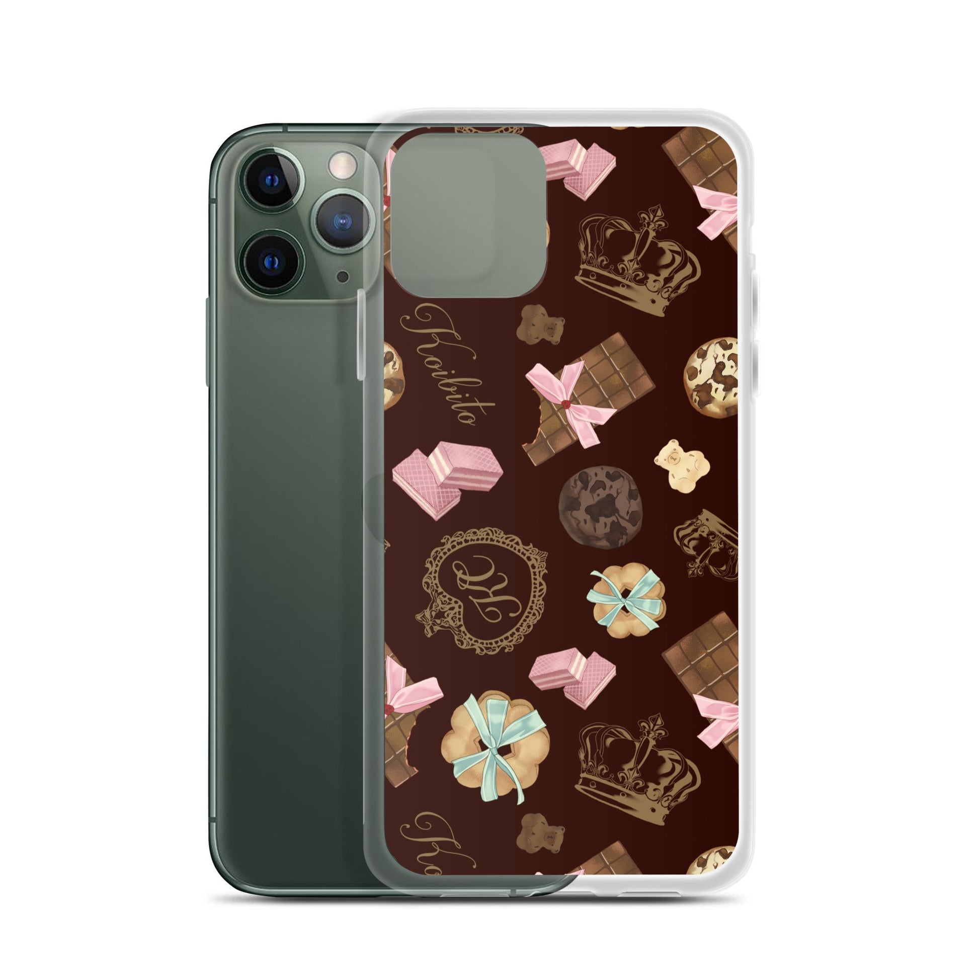 Protect your iPhone® in style with the Royal Cookie iPhone® Clear Case, featuring a chic design and easy access ports.