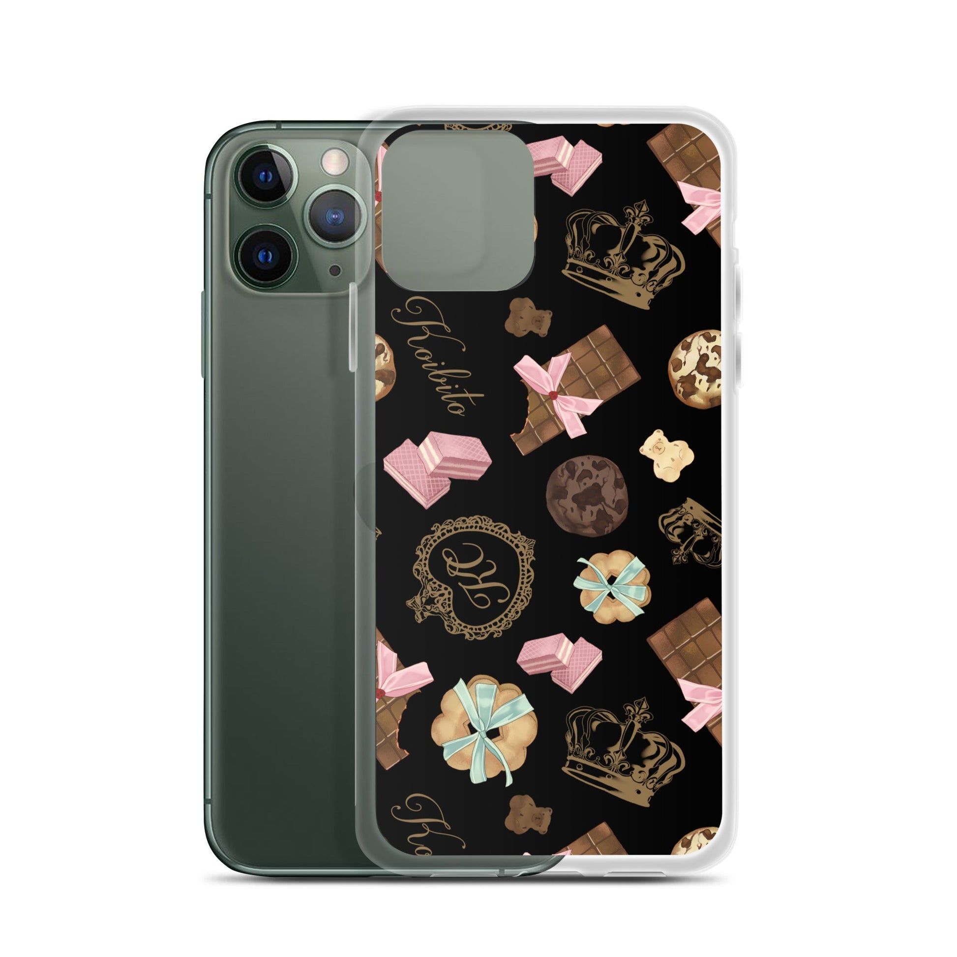 Royal Cookie iPhone® Clear Case featuring a stylish design, protecting against scratches and dirt while ensuring easy access.