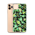 Choco Mint iPhone® Clear Case featuring a vibrant mint design, offering stylish protection for your device.