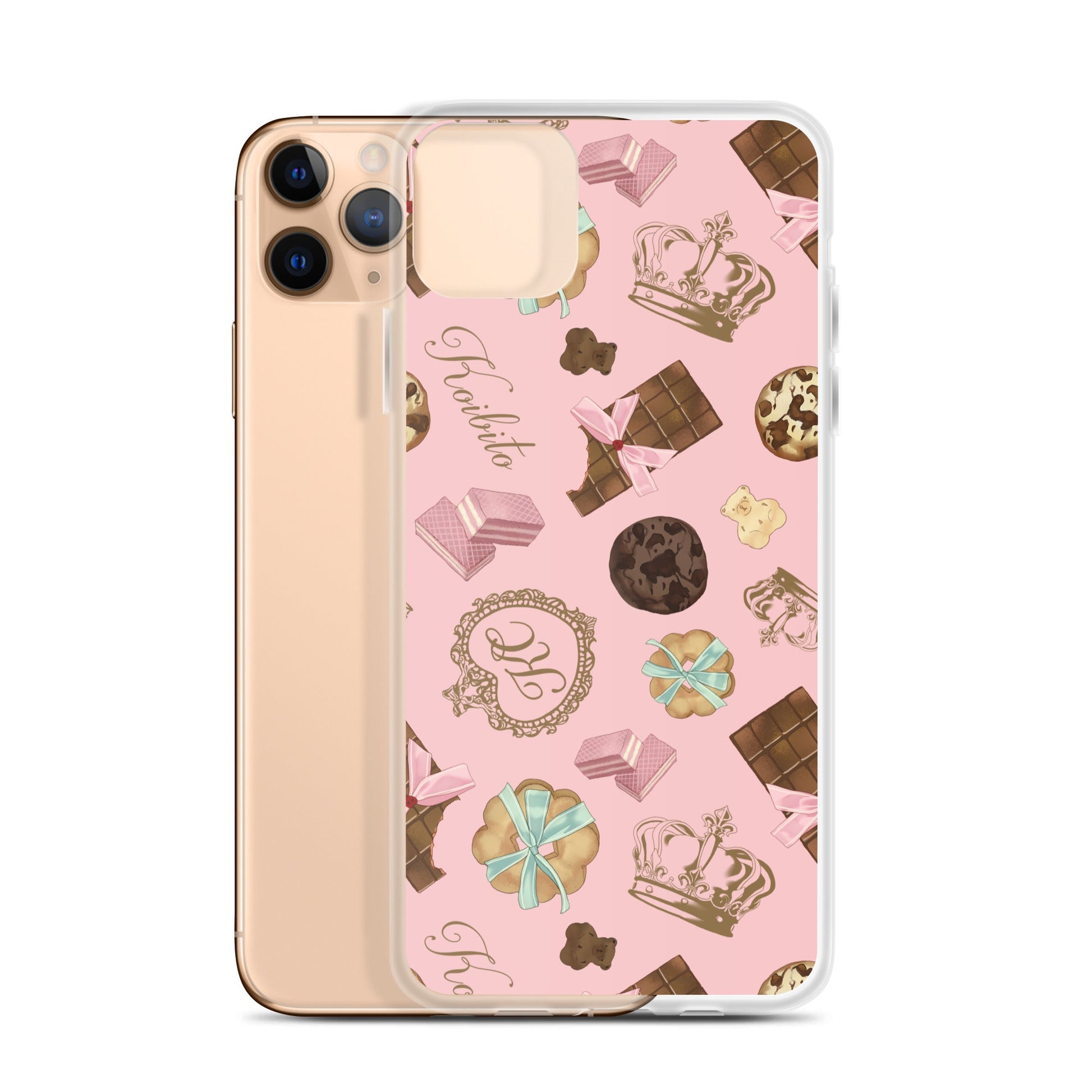 Royal Cookie iPhone® Clear Case featuring a stylish design, protecting against scratches and dirt with ease.