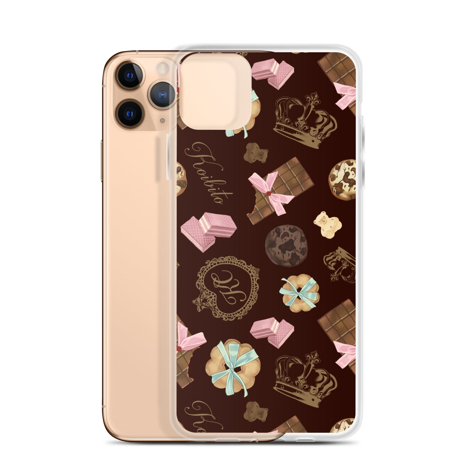 Royal Cookie iPhone® Clear Case featuring a stylish design, offering protection against scratches and dirt.