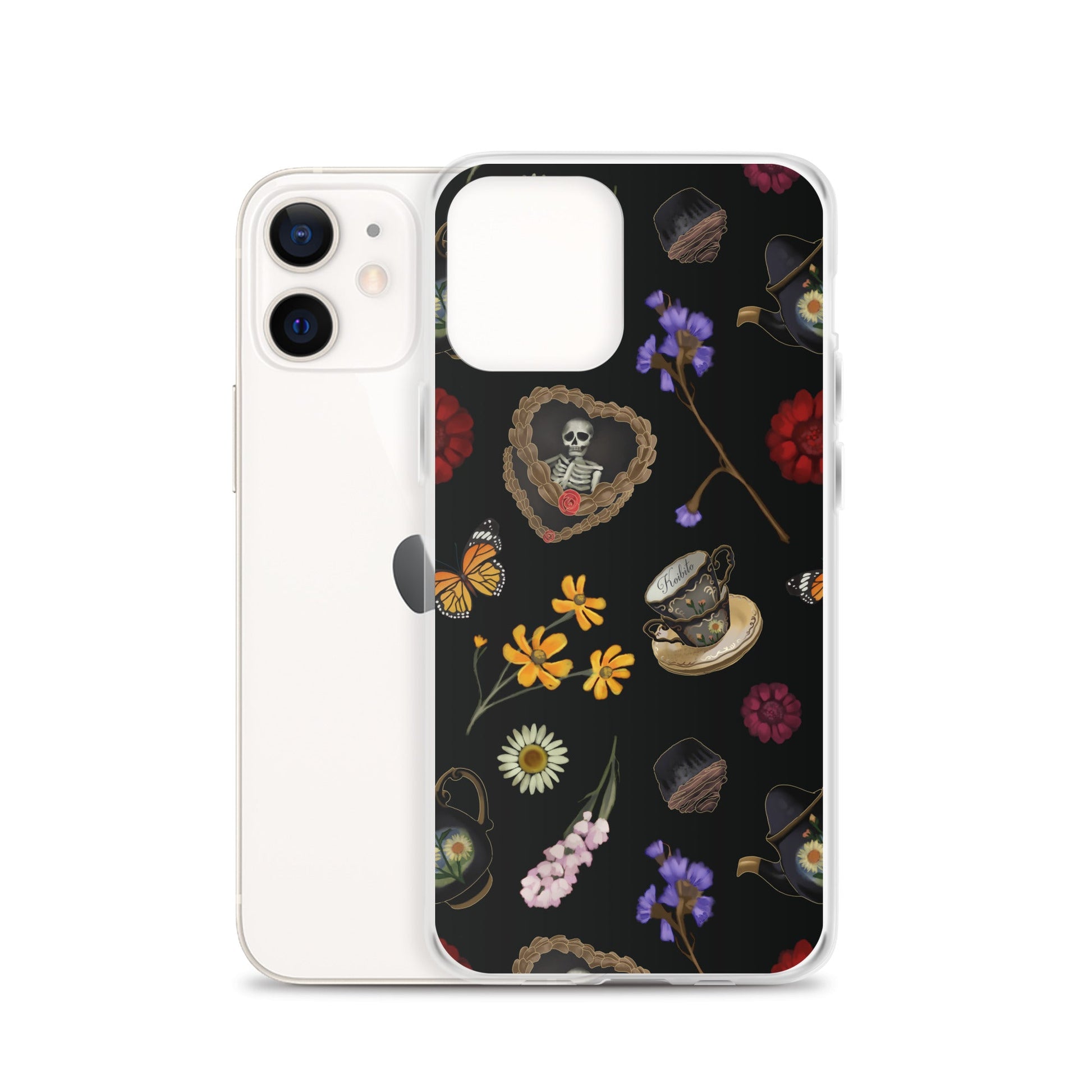 Gothic Tea Time iPhone® Clear Case features a stunning design, protecting your phone while showcasing unique art.