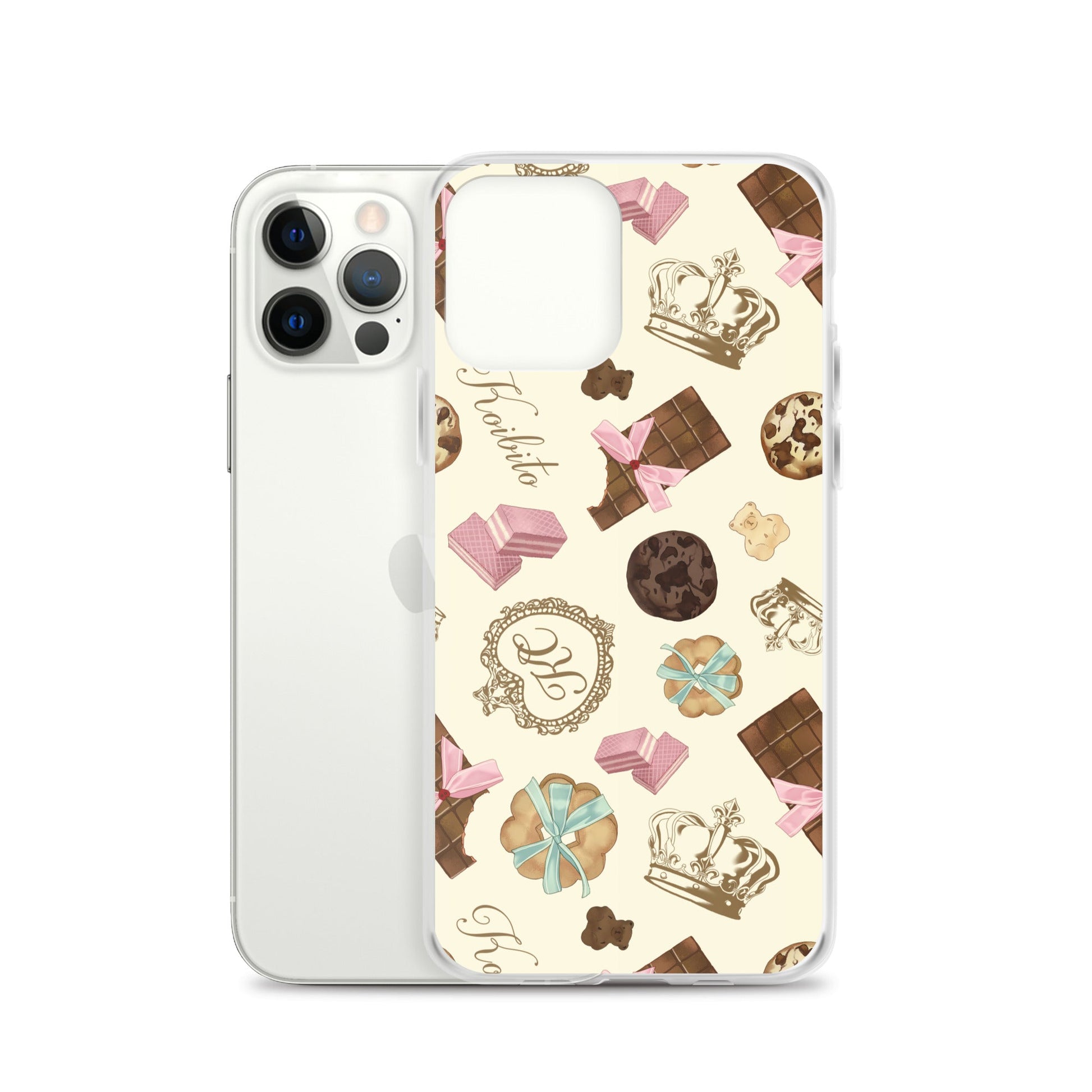 Sleek Royal Cookie iPhone® Clear Case featuring a fun cookie design, offering great protection from scratches and dust.