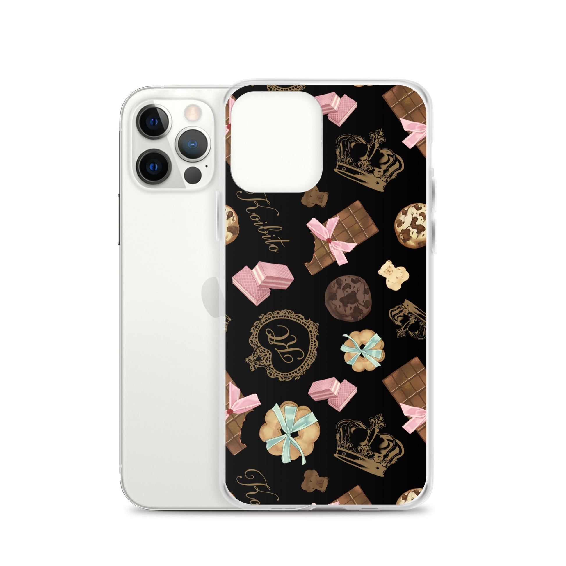 Royal Cookie iPhone® Clear Case featuring a chic design, perfect for protection against scratches and dirt.
