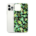 Choco Mint iPhone® Clear Case featuring a vibrant design, offering protection from scratches and easy access to ports.