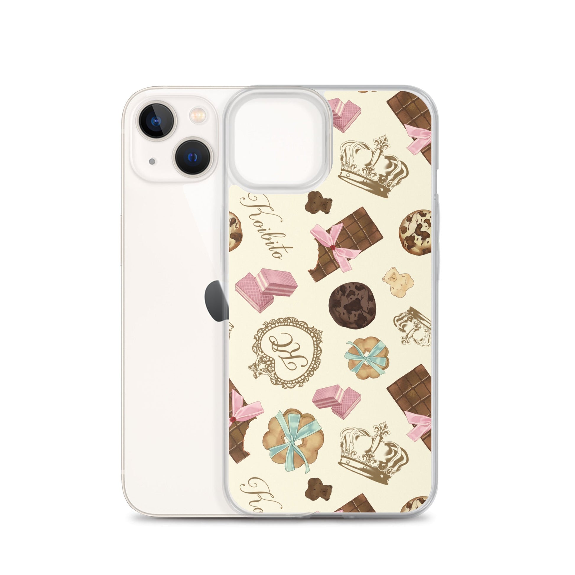 Protect your iPhone® stylishly with the Royal Cookie iPhone® Clear Case, featuring a unique dessert design.