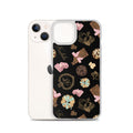 Sleek Royal Cookie iPhone® Clear Case with flexible sides, protecting against scratches and dirt, perfect for your phone.