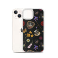 Gothic Tea Time iPhone® Clear Case featuring intricate floral designs and a sleek, protective design for everyday use.