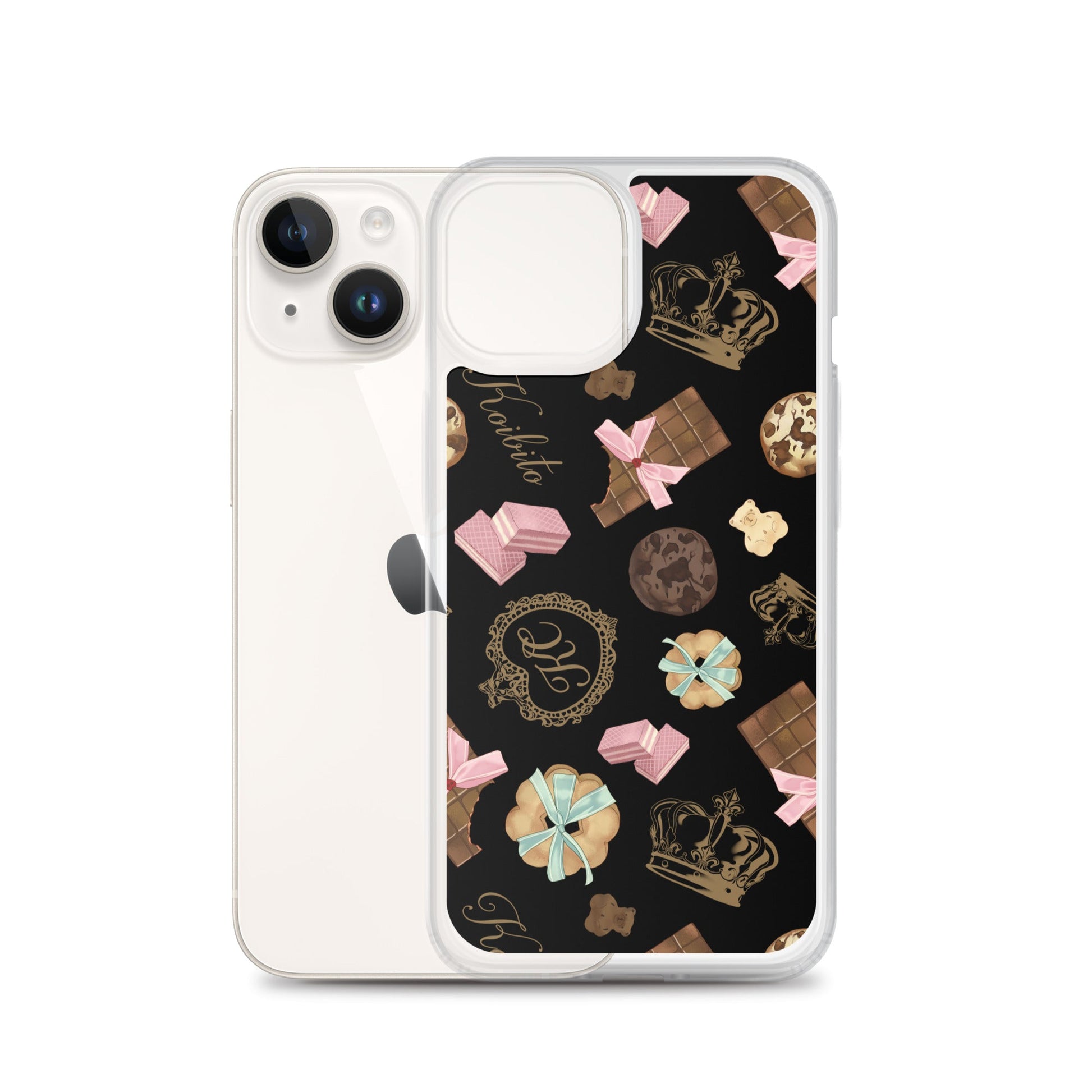 Protect your iPhone® with the stylish Royal Cookie iPhone® Clear Case, featuring a chic design and flexible sides.