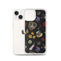 Sleek Gothic Tea Time iPhone® Clear Case showcases vibrant floral and skull designs, protecting against scratches and dirt.