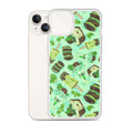 Sleek Choco Mint iPhone® Clear Case with flexible sides, protecting against scratches and dirt, perfect for style.