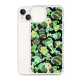 Choco Mint iPhone® Clear Case featuring unique mint dessert design, offering stylish protection from scratches and dirt.