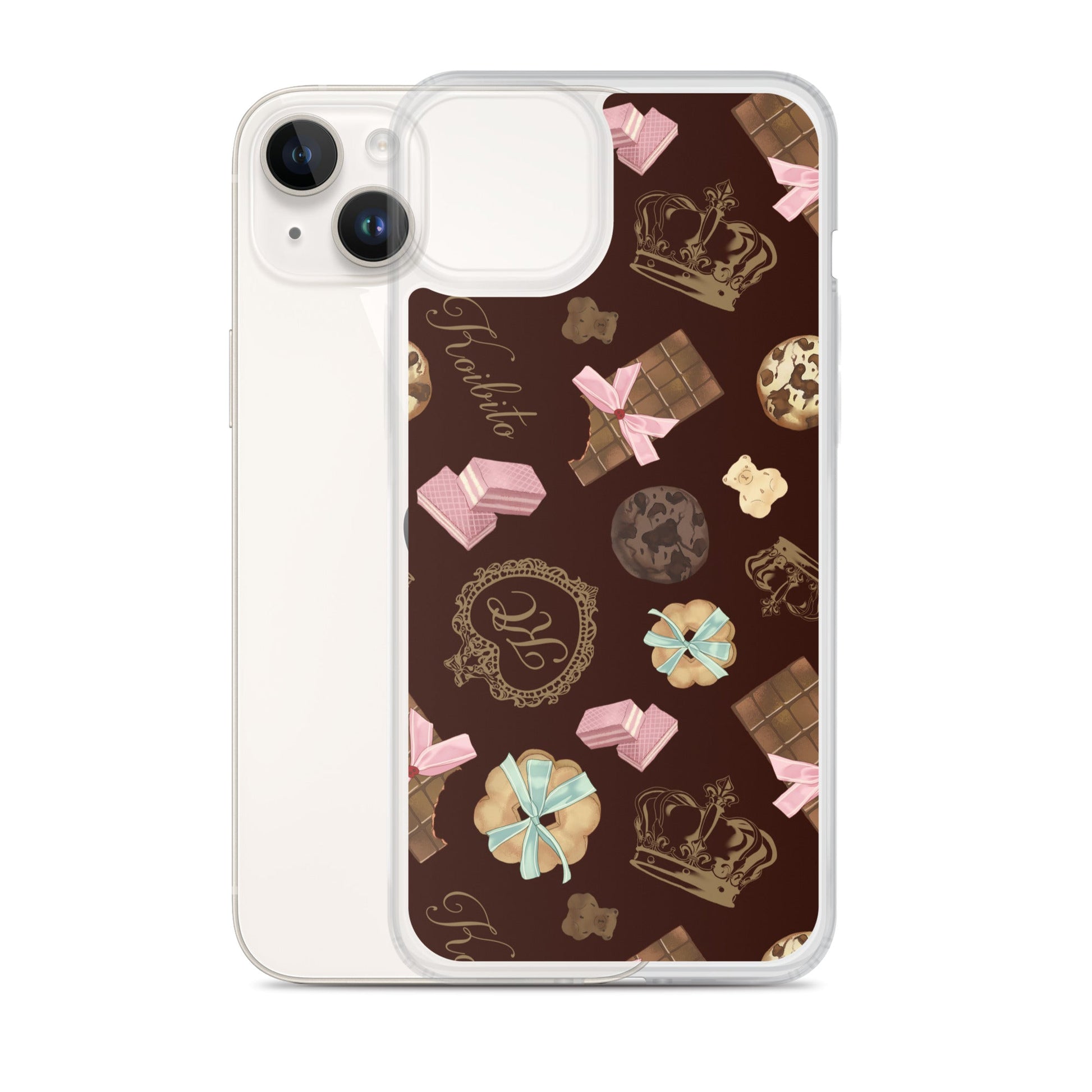 Stylish Royal Cookie iPhone® Clear Case with a unique design, offering protection from scratches and dust. Perfect for iPhone®!