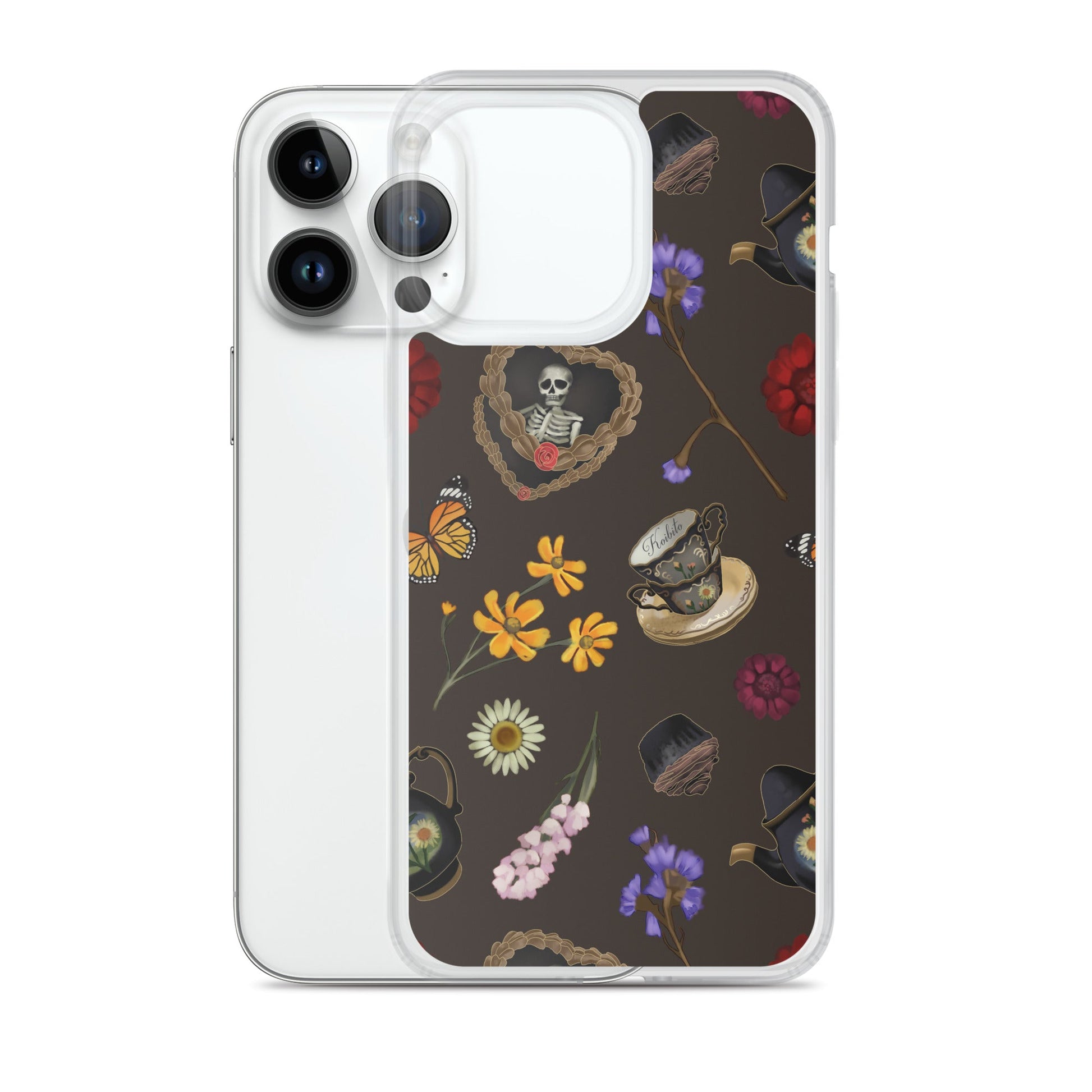 Gothic Tea Time iPhone® Clear Case features a unique design, offering style and protection against daily wear.
