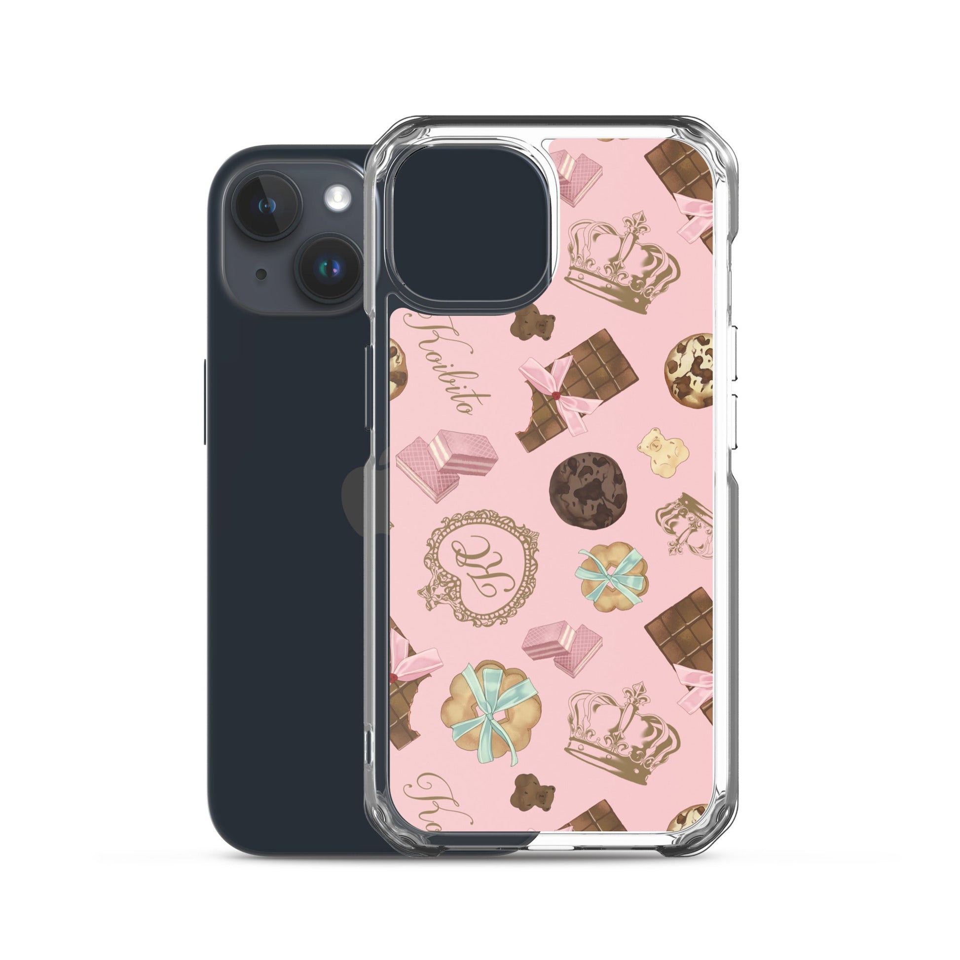 Protect your iPhone® stylishly with the Royal Cookie iPhone® Clear Case, featuring a chic design and flexible sides.