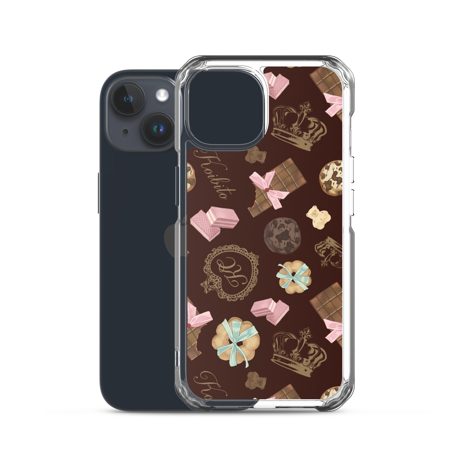 Sleek Royal Cookie iPhone® Clear Case featuring a stylish design, offering protection from scratches and dirt.