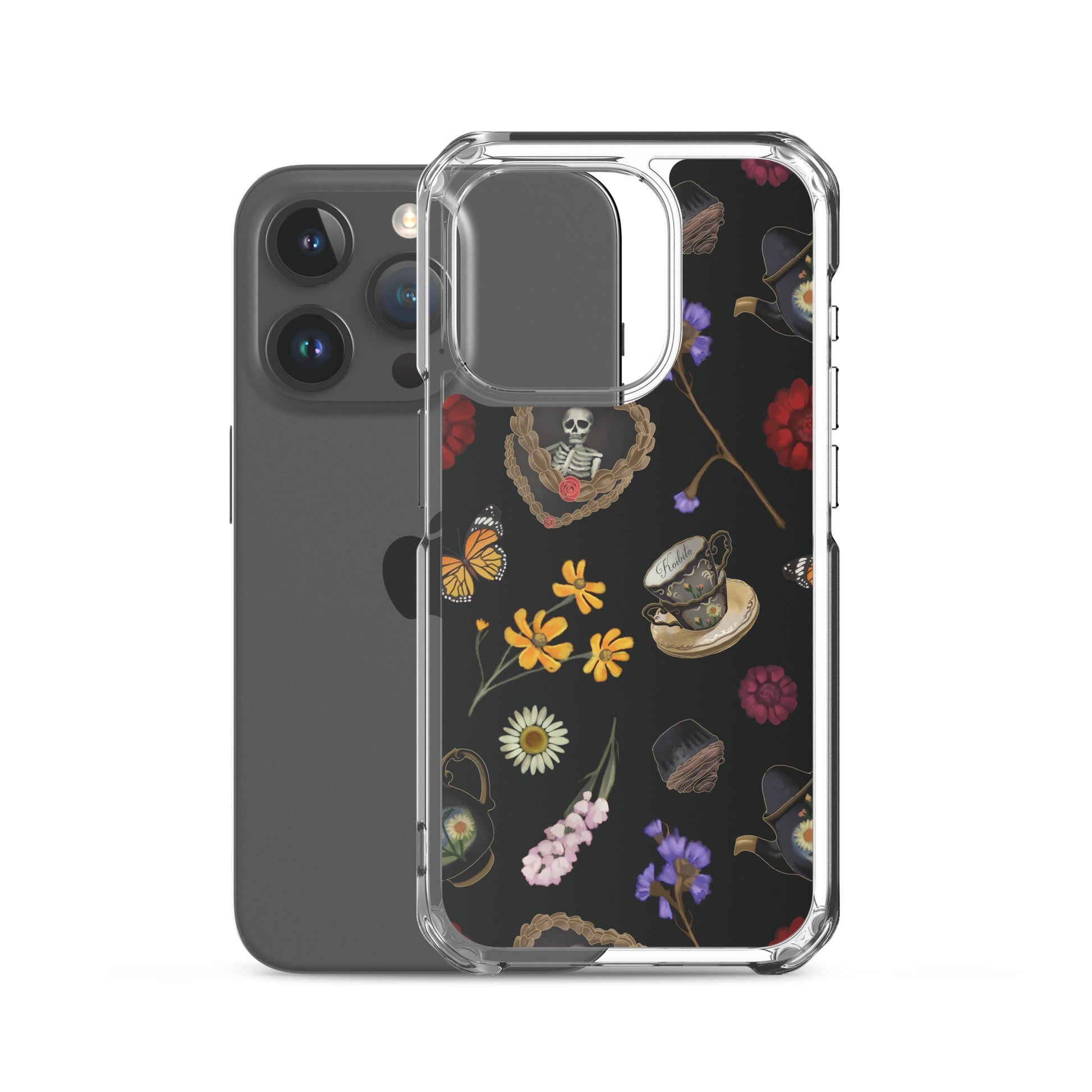 Sleek Gothic Tea Time iPhone® Clear Case offers stylish protection with flexible sides and precise port openings.