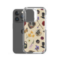 Protect your iPhone® in style with the Gothic Tea Time iPhone® Clear Case featuring unique floral and skull designs.