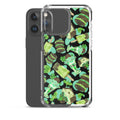 Choco Mint iPhone® Clear Case featuring a vibrant design, offering protection from scratches and easy access to ports.
