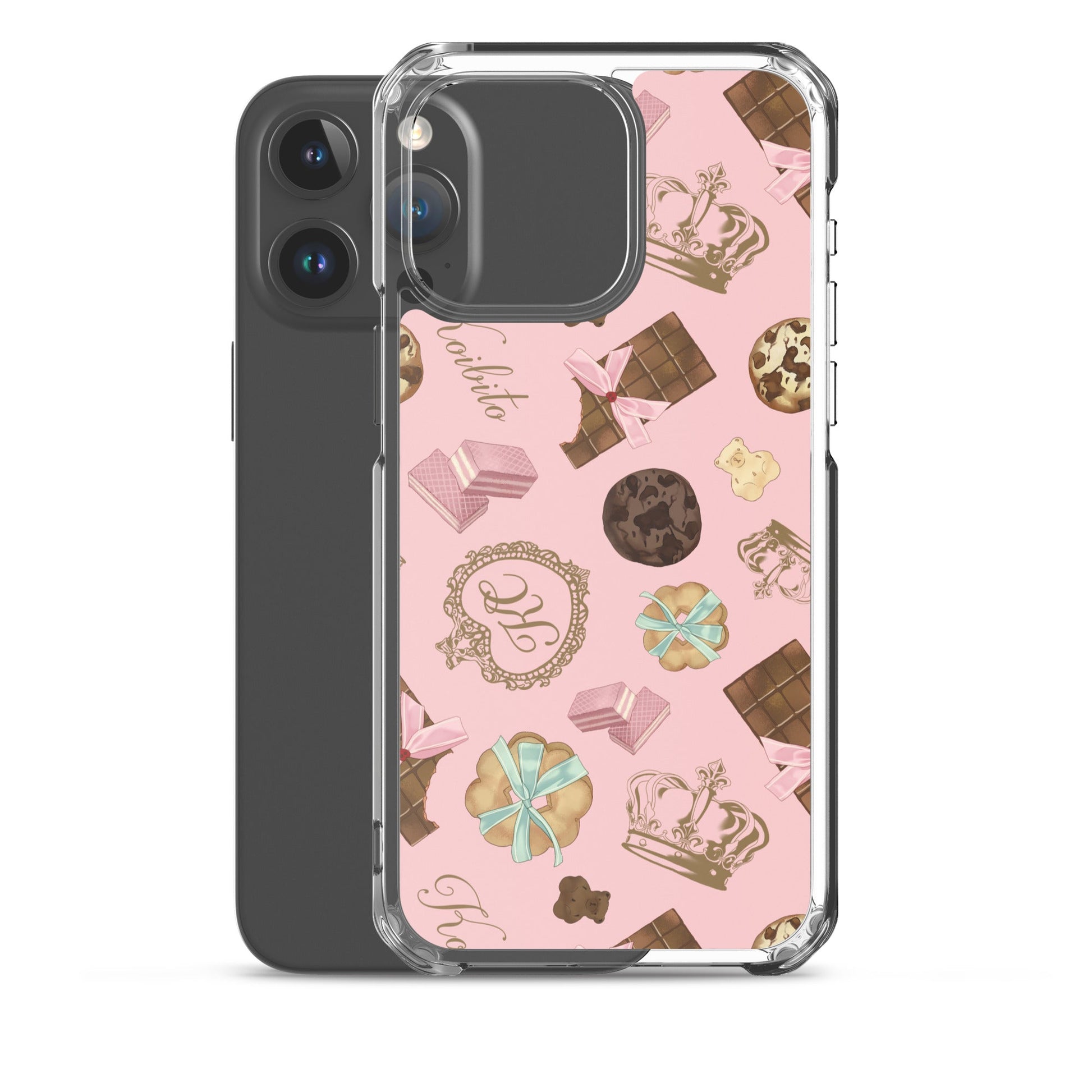 Royal Cookie iPhone® Clear Case featuring a chic design, protects against scratches and dirt while ensuring easy access.