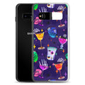 Monster Party Samsung® Clear Case featuring vibrant designs, protecting your phone with style and durability.