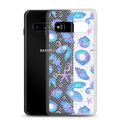 Showcase the Sea Princess Samsung® Clear Case with vibrant seashells and stars, perfect for protecting your phone in style.