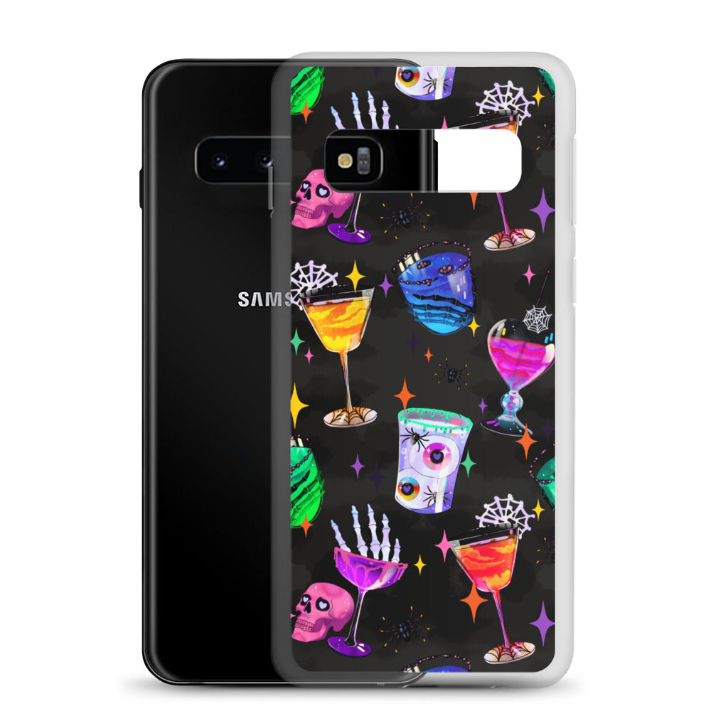 Vibrant Monster Party Samsung® Clear Case showcasing fun designs, offering stylish protection for your phone.
