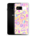 Sleek Glitter Gains Samsung® Clear Case with colorful design, protecting against scratches and dust. Perfect for your Galaxy!