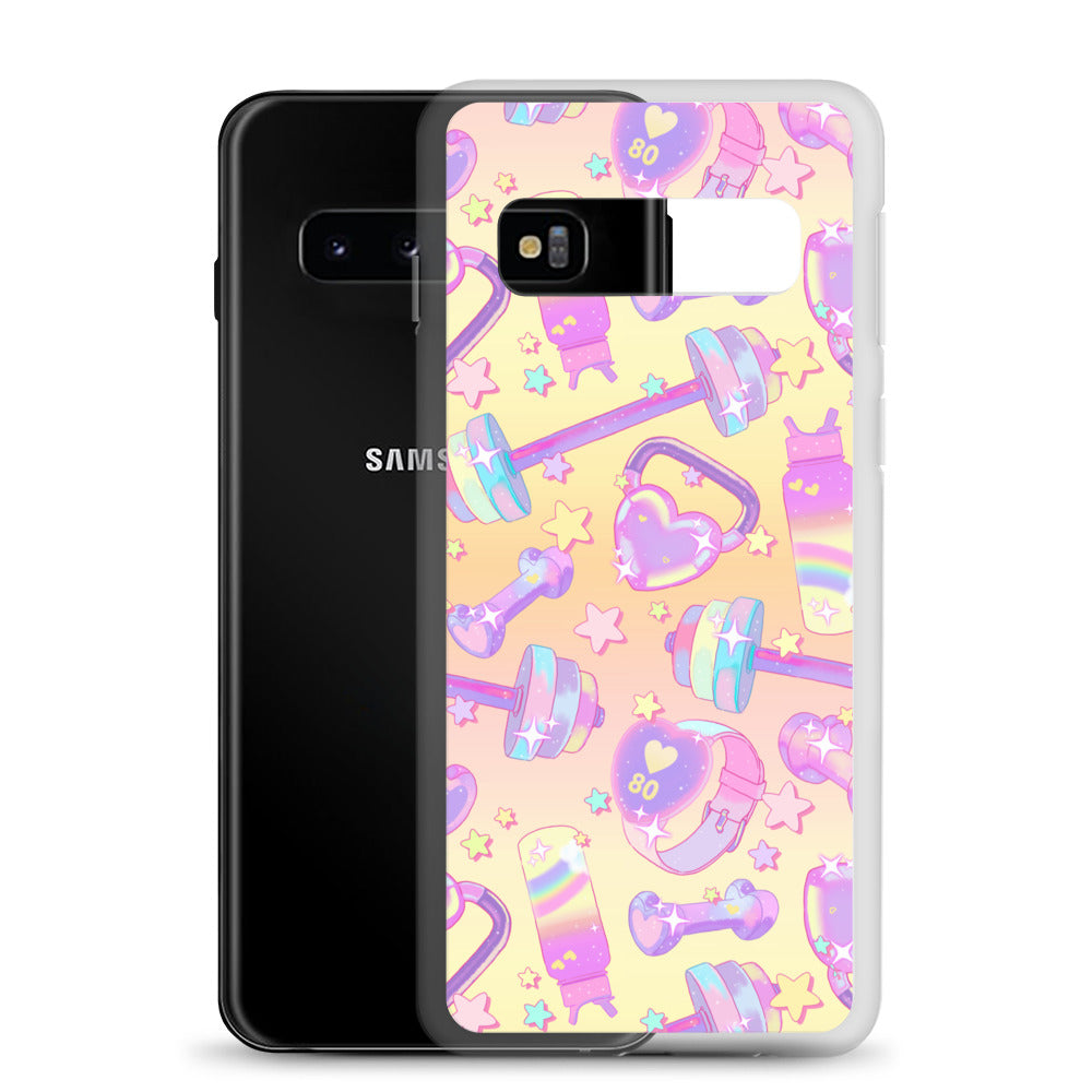 Sleek Glitter Gains Samsung® Clear Case with colorful design, protecting against scratches and dust. Perfect for your Galaxy!
