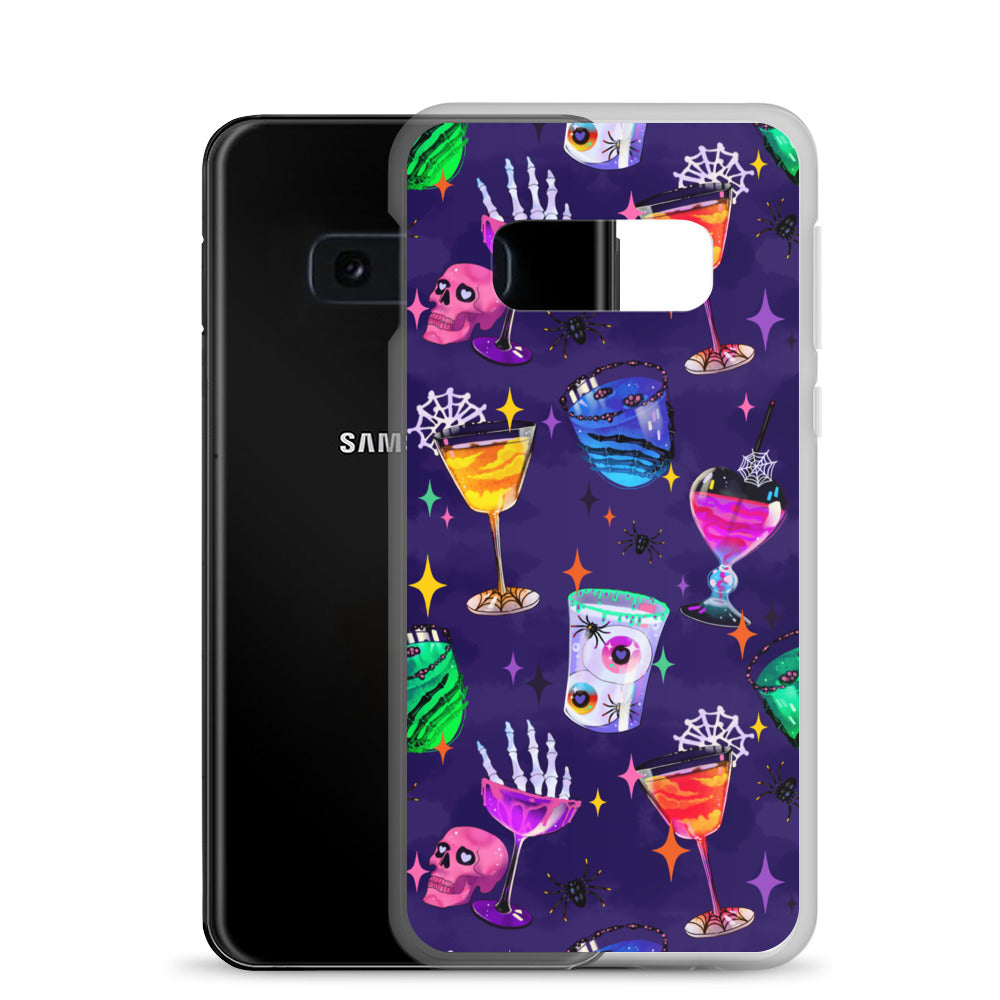 Colorful Monster Party Samsung® Clear Case featuring fun designs, offering protection against scratches and dirt.