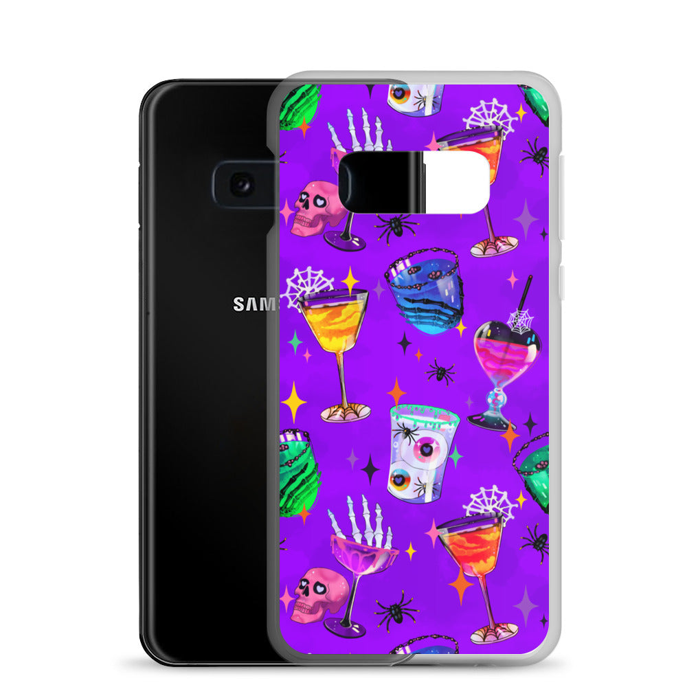 Sleek Monster Party Samsung® Clear Case with vibrant designs, offering protection from scratches and dirt.