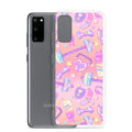 Sleek Glitter Gains Samsung® Clear Case features a solid back and flexible sides for optimal phone protection and style.