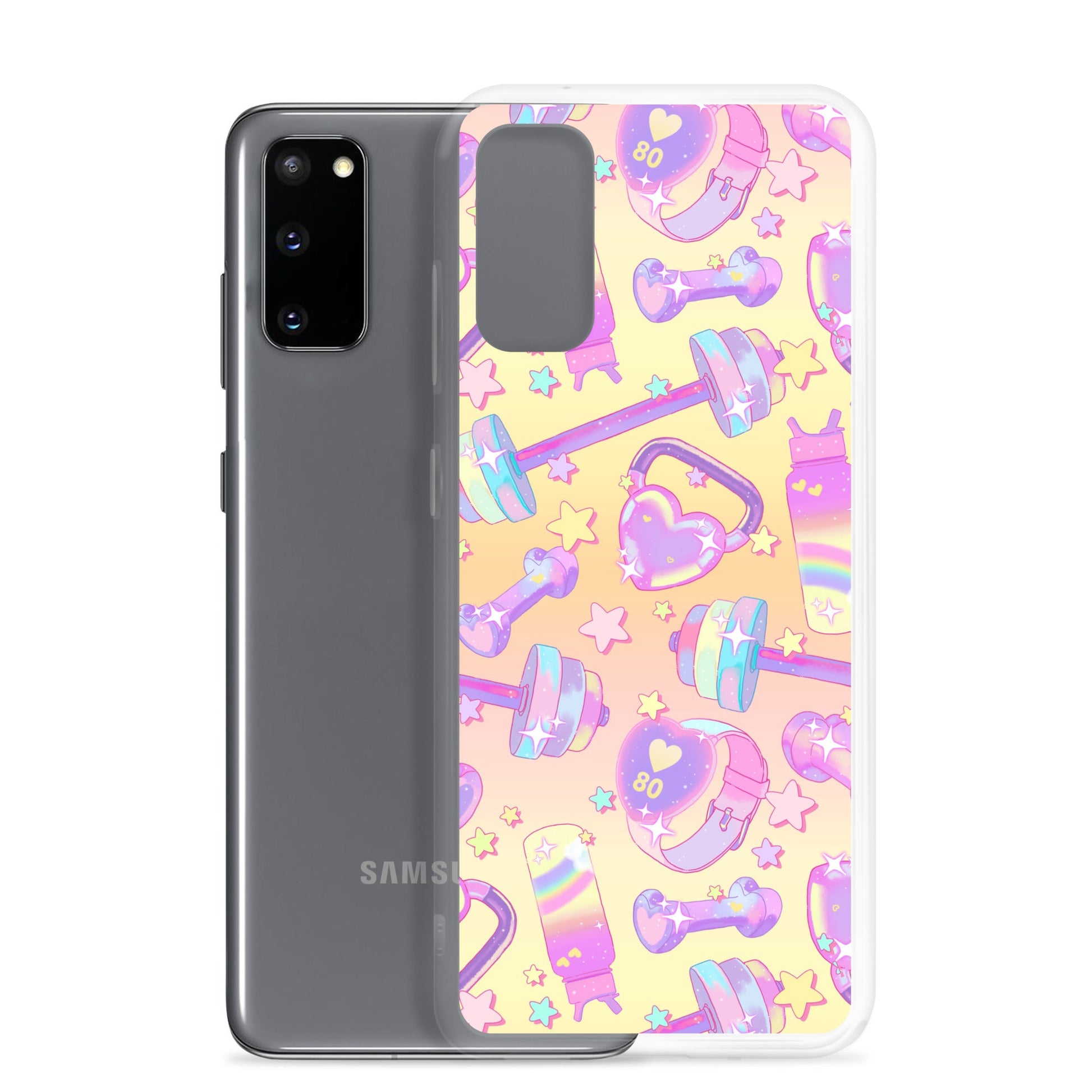 Protect your phone with the stylish Glitter Gains Samsung® Clear Case featuring a vibrant design and precise cutouts.
