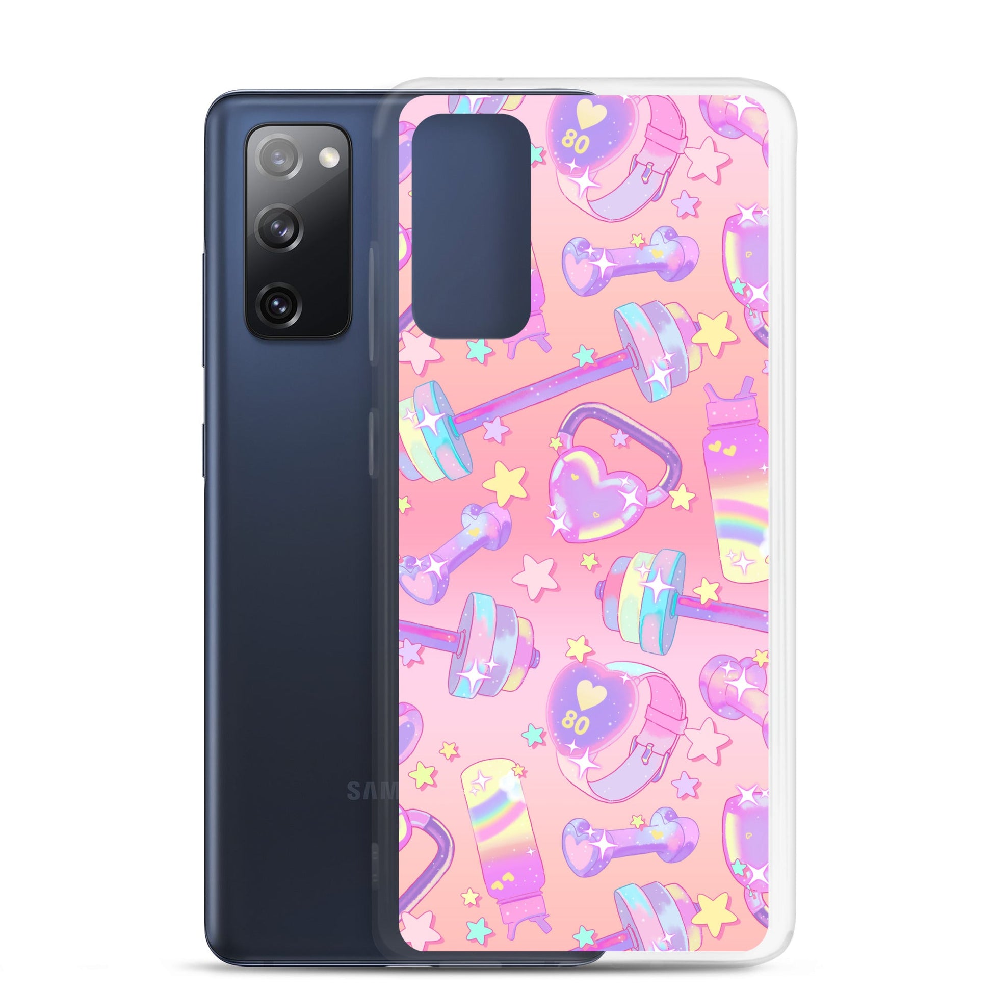 Stylish Glitter Gains Samsung® Clear Case offers sleek protection with a solid back and flexible sides for easy access.