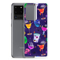 Colorful Monster Party Samsung® Clear Case showcasing a fun design while protecting your phone from daily wear.