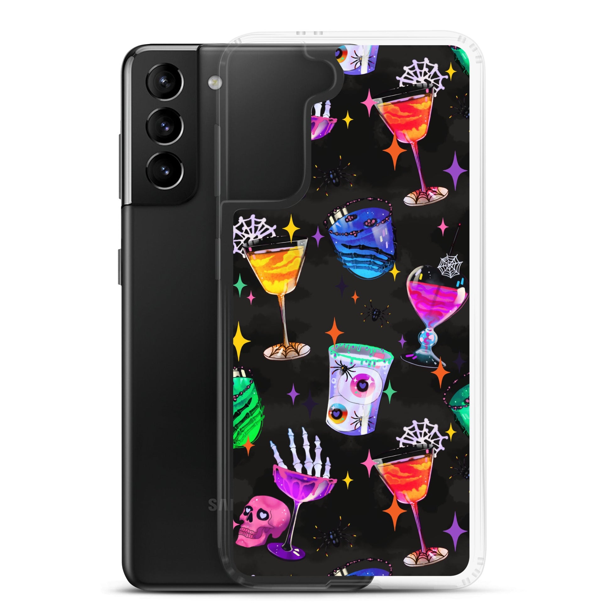 Colorful Monster Party Samsung® Clear Case with vibrant designs, providing sleek protection for your phone.