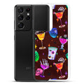 Colorful Monster Party Samsung® Clear Case featuring a protective design for Samsung® Galaxy S21 Ultra, stylish and functional.