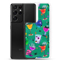 Sleek Monster Party Samsung® Clear Case showcases playful designs while protecting your phone from damage and dirt.