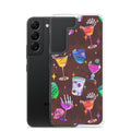 Stylish Monster Party Samsung® Clear Case featuring vibrant designs, offering protection against scratches and dust.