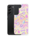 Stylish Glitter Gains Samsung® Clear Case, offering protection against scratches and dirt for your Samsung Galaxy S22.