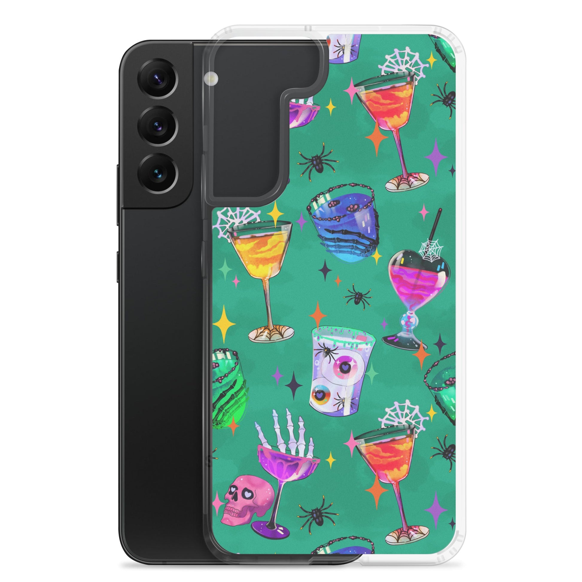 Colorful Monster Party Samsung® Clear Case offers stylish protection with a solid back and flexible sides.