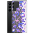 Stylish Sea Princess Samsung® Clear Case featuring seashells and stars, protecting your phone with flair.